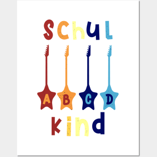 Schulkind ABCD Rockstar T shirt Posters and Art